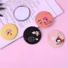 CX283 Cute Girl Mini Pocket Makeup Mirror Cosmetic Compact Mirrors Women Round Cartoon Home Office Use 240409