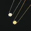 Подвесные ожерелья Cazador Daisy Цветочный ожерелье для женщин девочки из нержавеющей стали золотой цвет кокер -цепь ювелирных украшений День матери 2024