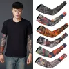 Unisex Flower Arm Sleeves Summer Cooling Elastic Tattoo Arm Sleeves Ice Cuff Running