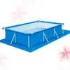 Simpoolmatta ovanför marken pool golv täcke pool mark tyg vattentät pool täck golvdudd, blå, 274x274 cm ram
