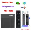 Box Tanix X4 Originele Global Android 11 Amlogic S905X4 Smart TV Box 4G 32G 64G 2.4G 5G Dual WiFi 100m 4K Media Player TV -ontvangers