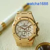 AP Tourbillon Wristwatch Royal Oak Offshore 26320or Mécanique automatique 18K Rose Gold Luxury Mens Watch