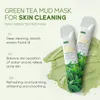 100pcs Sakura Green Tea Mud Face Masque anti-rides Night Night Facial Peau Nettrale Cercle foncé Hydrat Hydratiser les soins de la peau anti-âge