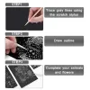 100 Pcs Scratch Art Children's Handmade DIY Children Note Paper Primary School Students Coloring Book Graffiti Message Scrafts