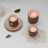 Candle Holders Log Wood For Wedding Birthday Party Centerpieces Home Candlebra Living Room Decor