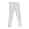 Designer de jeans masculin léger de qualité luxueuse automne et hiver slim fit haut de gamme élastique élastique noir blanc petit pantalon de jambe droite toutes saisons 9wxn 0n84