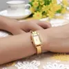 Montres féminines Gold Watch Femmes Marque Luxury Fashion Square Diamond Water Proof Relogio Feminino Quartz Ladies Watches 240409