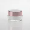 Garrafas de armazenamento fornecedores China 10g mini jarra de creme para cuidados com a pele vazia acrílico com tampa de parafuso rosa UV