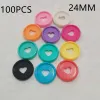 Spines 100PCS24MM notebook plastic binding ring binding looseleaf mushroom hole love pattern learning binding supplies