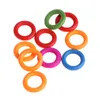 10 Pcs/Bag Wood Rings Parrot Toys Accessories Colorful Random Color DIY Ornament