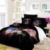 American Flag Bedding Set Eagle by Ho Me Lili Duvet Cover For 4 de julio Día de la Independencia Decoración de rayas retro