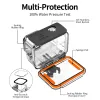Accessories TELESIN 60M Waterproof Case For GoPro Hero 12 11 10 9 Underwater Diving Housing Cover With Dive Filter Action Camera Accessories