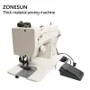 Zonesun 106-RP-rakt hushåll Symaskin Pälsläder Fell kläder Tjockt Syverktyg Tjockt tyg Material Stitching Tool