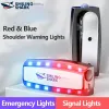 Red Blue Strobe Warning Signal Light Patrulha Segurança Clipe de ombro Flash Light Alarm Magnet Usb lanterna recarregável