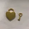 Mini Love Padlock Vintage Serce Shape Zamek z kluczowymi metalowymi życzeniami Zamknięcie do walizki Bagaż Bagaż Biżuteria M68E