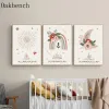 Affiche de toile de calligraphie islamique Allahu Akbar Art Prints Sun-Bow Imprimé Pictures Nursery Mur Mur