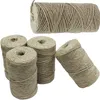 100 m/rolka natury Jute sznur Brąz Brown Jute Jute Lina Trwała linowanie do opakowania do DIY Craft Gift Gardening Work Wedding