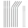 Trinkstrohhalme 8pcs Edelstahl 304 100pcs/Los Länge 215 6 mm gebogen