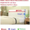 All Inclusive Plaid Bed Headboard Cover Bedroom Soft Solid Color Bedhead Cover Thicke Dust Protector Universal Bed Back Covers