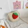 Shoulder Bags Korean Version Of Children's Small Bag 2024 Summer Beach Flowers Girls Straw Crossbody Cute Girl