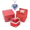 Boucles d'oreilles de collier fixer des bijoux de mode avec un vrai cadeau d'aile rose préservé pour son anniversaire de la Saint-Valentin Cadeaux d'anniversaire