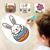 24pcs Artisanat pour les enfants grattant les œufs de Pâques jouets bricolage de couleur magique ornements mignons oeufs de Pâques dessin toys décor gamin fête