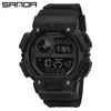 Montre-bracelets Sanda Top Brand Style classique Men Digital Watch Military Sports Montres Fashion Imperproof Electronic Wrist Shockproof