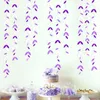 Matrimonio di compleanno bianco viola baby decorazioni per feste nuziali del cerchio di carta adoro ghirlanda lavanda a pasta di carta polka foglia