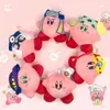 Cartoon niedlich Crossdressing Star Kabi Kirby süße Plüschspielzeugpuppe Drei Augen Keychain Clasp Puppenmaschine Anhänger