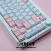 Accessori KBDIY XDA KeyCap Profilo personalizzato Cute a vapore Rabbit keyCaps PBT PBT per tastiera meccanica MX 129 Cap tasto per GMK67 K500