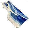 Carpets Flocking Shaped Living Room Home Ins Wind Light Blue Wave Anti-slip And Dirty Water Wash Bed Carpet Floor Mat