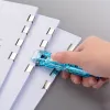 Transparent Stapler Office Accessories Grapadora Stationery File Paper Pusher Clamp Metal Clip School Supplies Push Clip Stapler