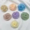 Fleurs décoratives 10pcs 5cm artisanal artificiel Gauze Rose Bud Robe de mariée