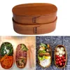 Dinnerware Outdoor Double Double Cayer Wooden Japanese Lanch Box Bento Picnic School School Container Storage for Kid Student