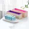 900/1200G Rectangle Silicone Soap Making Handmade Soap Craft Mold With Wooden Box