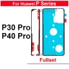 Dla Huawei P30 P40 Pro Pełny zestaw kleju z przodu wyświetlacz wyświetlacza tylna pokrywa baterii klej klej taśmowy