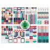 497pcs /8sheets Planner Stickers Maandelijkse agenda Planning Vieringen Decoreren Sticker voor vakantietips Budget Srapbooking