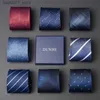 Neck Ties Uniform 8cm mens business suit tie stripe bridegroom wedding work career Black Red Youth trendQ