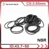 Nitril Gummi O-Ring 20pcs/Los Schwarzer NBR-Versiegelung CS2.65mm ID43.7/45/46.2/47.5/48.7/50 mm O-Ring Dichtungsdichtungsring