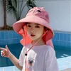 Enfants Sun Hat Summer Kids Outdoor Necy Ear Cover Anti UV Protection Caps de plage Enfants pour garçon Girl Girl Voyage Capuche pour enfants