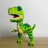 Kenntnis gebaute Dinosaurier Tyrannosaurus Rex oder Velocira -Modelle Micro Mini -Bausteine Puzzlespielzeug perfekte Geschenke Desktop Dekoration