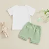 Vêtements Ensemble Citgeesummer St. Patrick's Baby Baby Boys Festival Tenues de trèfle Imprimé T-shirts et shorts à manches courtes