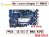 Placa -mãe NMD031 para Lenovo Ideapad 315iil05 Placa -mãe do laptop com I3 I5 I7 CPU 4GB RAM GS454 GS554 GV450 GV550 100% testado