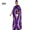 Ethnic Clothing Free Style African National Characteristics Classic Pattern Chiffon Off-the-shoulder Stand-up Collar Plus Size Dresses