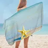 Посреды полотенца, океанская ванна для ванной Микрофибры Blue Travel Beach Взрослые одеяло Звезды Сервиета 75x150CM