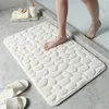 Tapis de bain pavés de tapis sans glissement salle de bain en relief dans le bassin de lavage Baignoire du plancher latérale Salle de douche