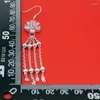 Boucles d'oreilles en peluche Hermosa Fashion Pink Five Flower High Quality Drop pour femmes bijoux