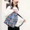Школьные сумки Женщины цветочные рюкзак с большим мощностью шнурки с печено
