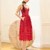 Womens Summer Strap Lace Dress Annual Fairy Dress Open Back Long Dress Girl