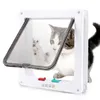 Cat Carriers Dog Gate Flap 4 Way Lockable Security Entrance Exist Door Plastic Small Indoor Kit For House Kennel Pet Supplies